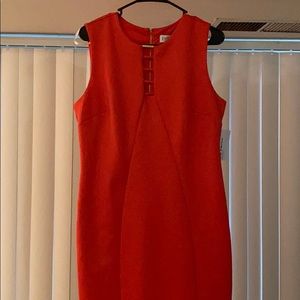 Orange sleeveless dress